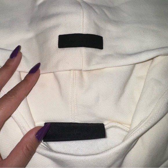 Fear of God Essentials Cloud Dancer Hoodie Kith Size Large New with Tags - Picture 10 of 14